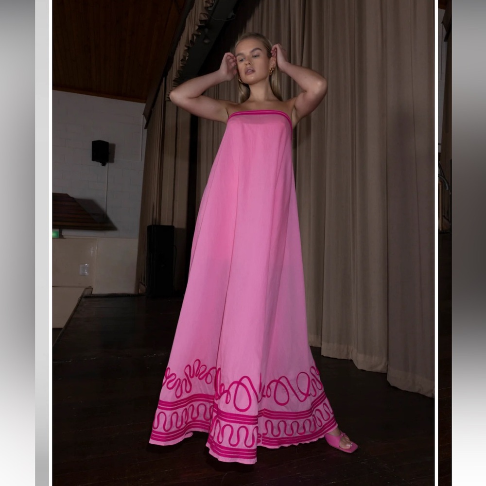 The Wolf Gang Casella Maxi Dress - Pink/Candy
